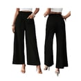 thumbnail image 3 of Women'S Lounge Pants Elastic Waist Casual Beach Trousers with Pockets Black L, 3 of 6