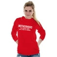 thumbnail image 5 of Funny Motherhood the Scariest Hood Women's Long Sleeve T Shirt Brisco Brands X, 5 of 6