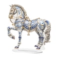 thumbnail image 2 of Figura decorativa de acrílico con forma de caballo, estatua, escultura, regalo, con soporte Azul, 2 of 9
