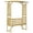 43#Natural, variant on DUOSONG Outsunny Patio Garden Bench Arbor Arch With Pergola And 2 Trellises, 3 Seat Natural Wooden Outdoor Bench For Grape Vines & Climbing Plants, Backyard Decor, Natural Natural Wood Garden &