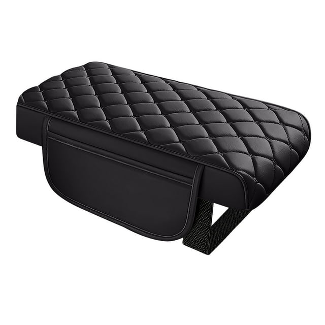 Coussin d'Accoudoir en Mousse à Mémoire de Forme Universel avec Housse en Cuir et Compartiments de Rangement pour Confort de Console Centrale de Véhicule