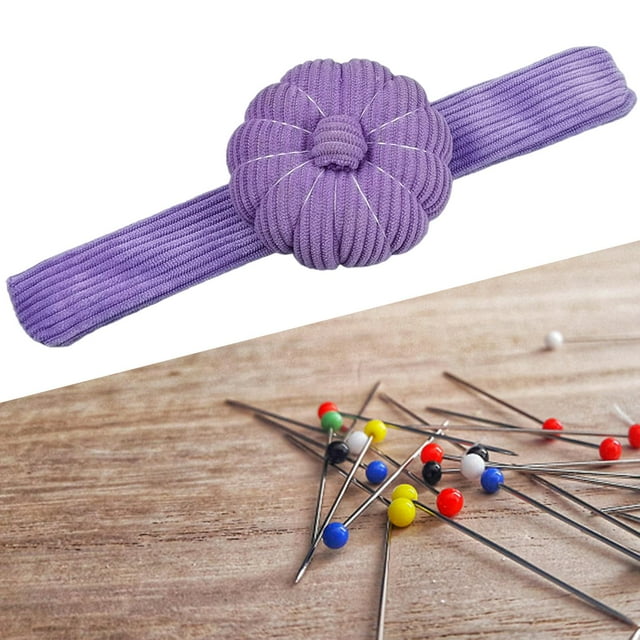 Alfiler de muñeca Cojín Aguja Alfiletero / Usable Lindo Conveniente Porta agujas de coser portátil Porta alfileres de costura para Costura diaria / Púrpura BLESIY Porta alfiler