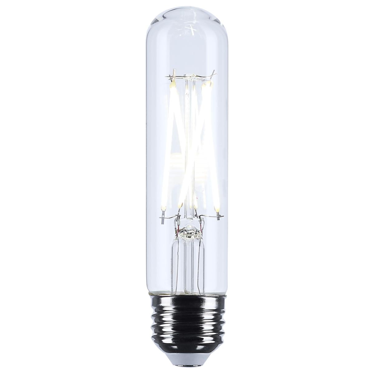 Satco S12527 LED T10 Light Bulbs 8W 120V 5000K 800 Lumen E26 Medium Base Dimmable (6 Pack)