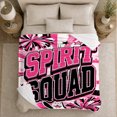 thumbnail image 5 of Pink Black And White Spirit, Bold Cheer Graphic Style for Cheerleading Fans And Team Supporters, Housewarming Gift with Cozy Flannel Blanket, Home Decor for Bedroom And Living Room And Game Room, 5 of 9