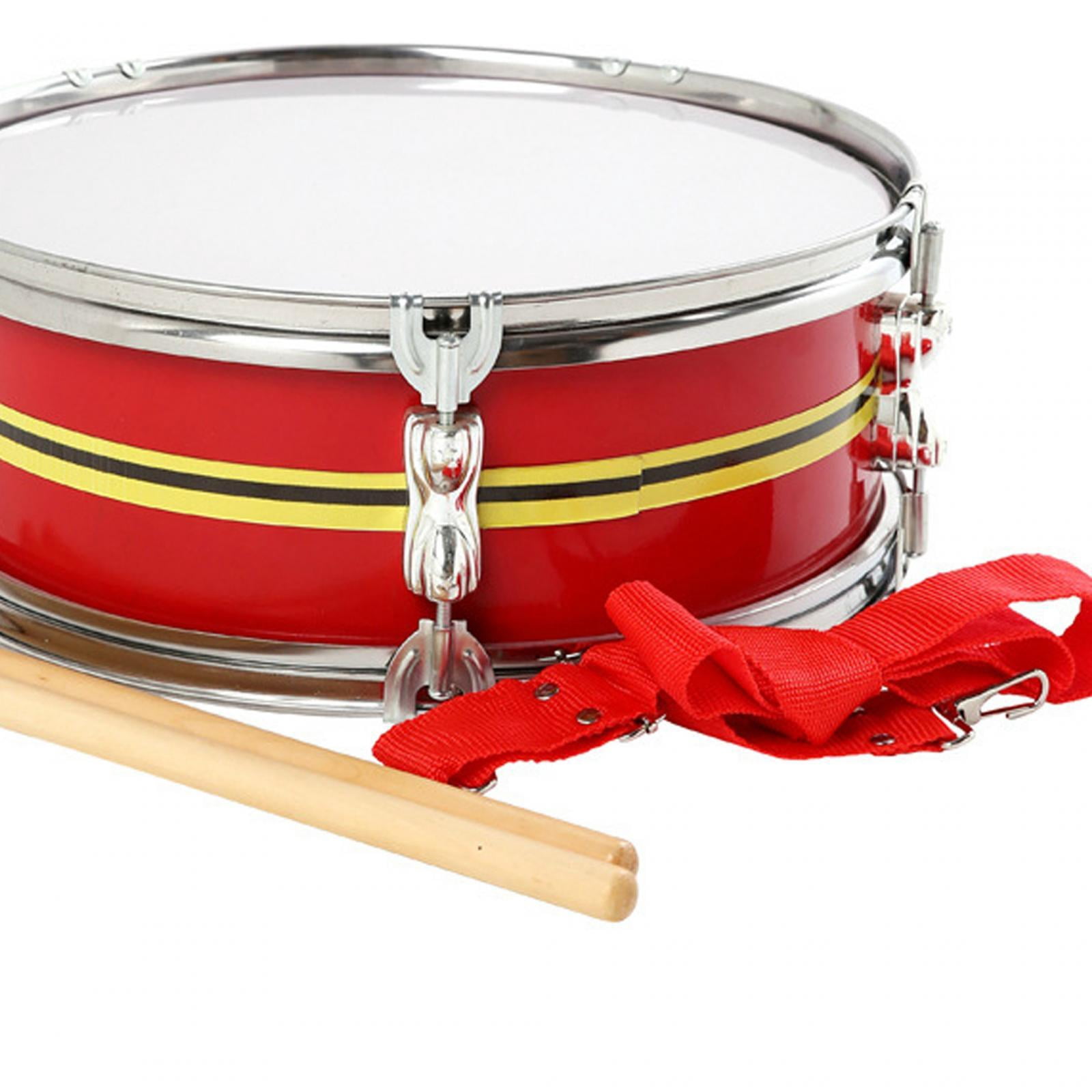 STARTIST 13" Snare Drum Music Drums Lightweight Educational Toy Musical Instruments Percussion Instrument for Boys Girls Kids Children Red