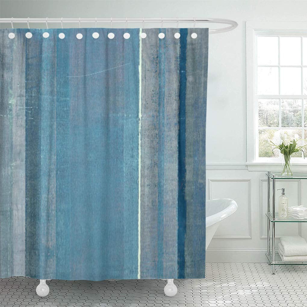 CYNLON White Grey and Blue Abstract Modern Contemporary Wall Interior