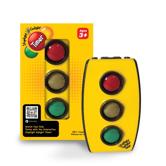 BeeZee Kids Stoplight Golight: Visual Timer with Audio Cues - Ready to Wake Sleep Training for Kids