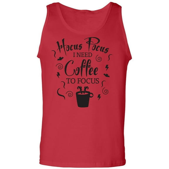 Hocus Pocus I Need Coffee Adult Tank Top