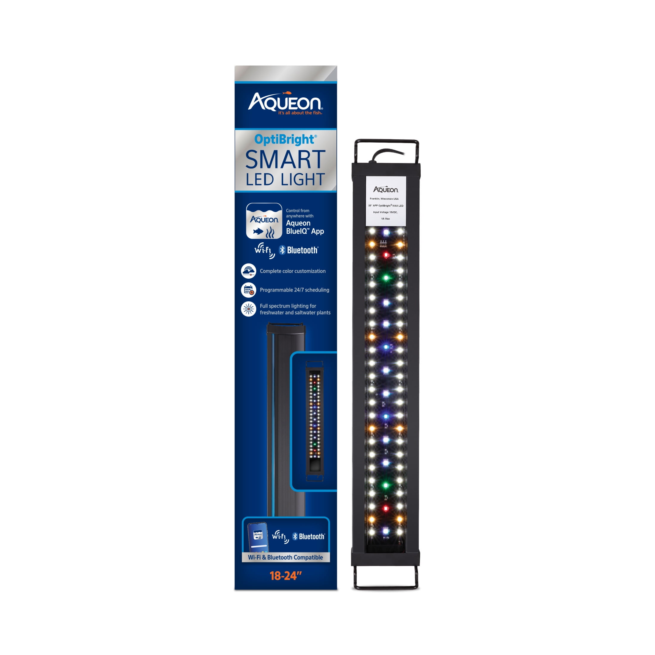 Fluval Plant Spectrum Aquarium LED Light, Bluetooth Controlled, 32 Watt,  24-34 - Walmart.com