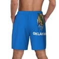 thumbnail image 2 of Mens Swim Trunks Oklahoma Flag Quick Dry Board Shorts with Compression Liner, 2 of 6