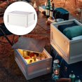 thumbnail image 4 of Caja de almacenamiento plegable con tapa, portátil, extraíble, con organizador de rodillos, contenedor de almacenamiento plegable multiusos, caja de beis 2 mayimx Cajas de almacenamiento, 4 of 8