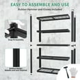 thumbnail image 6 of Dtwnek 72"H 5 Tier Adjustable Heavy Duty Shelving Metal Storage Rack Shelf Organizer for Pantry, Garage, Kitchen, 2000 Lbs Loading Capacity, Black, 6 of 10