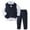 Blue, variant on Boys' Formal Suit Set in Navy Blue, from Toddler to Child, with Shirt, Vest, Pants, and Bow Tie – Ideal for Formal Events, Celebrations, and Special Occasions