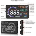 thumbnail image 3 of Pantalla para Coches OBD2, Dagood A8 Head-up Display 5.5 pulgadas, Velocímetro Digital Plug & Play MPH RPM, Advertencia de Sobrevelocidad, 3 of 5