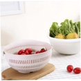 thumbnail image 3 of Portable Washing Basket & Drainer Multifunctional Kitchen Food Strainer Basket Set with Double Layered Detachable Basket Bowl Free Space Saving(Pink), 3 of 5