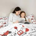 thumbnail image 4 of Castle Fairy Kids Cartoon Truck 7-Piece Twin Bedding Sets,Kawaii Dinosaur Bedding Comforter Set,Car Theme Breathable Sheet Sets,Ultra Soft Home Decor, 4 of 8