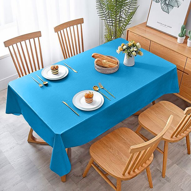 Mantel desechable de plástico de 108x54 pulgadas para barbacoa, fiesta, boda, exterior, mantel de una sola vez Wmkox8yii HFSH4895