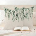 thumbnail image 3 of Spring Leaf Pillow Covers 2 Pack Country Watercolor Green Eucalyptus Leaves Rustic Linen Texture Pillowcase Waterproof Outdoor Throw Pillow Cover for Patio Garden Square Cushion 16”x16”, 3 of 9
