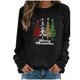 thumbnail image 2 of Pntutb moda mujer Casual Navidad suelta cuello redondo impreso manga larga tops T-Shir Pntutb Pntutb-6576, 2 of 5