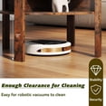 thumbnail image 5 of CRXX Round Coffee Table, 2-Tier Mid Century Modern Tea Cocktail Table with Storage Shelves & 4 Side Compartments, Wood Center Table for Living Room, Small Spaces (Rustic Brown), 5 of 10