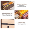 thumbnail image 4 of Keywhat Lateral File Cabinets with 2 Drawers, Modern Large Filing Organization with Fluted Texture Design for Letter/Legal/A4 Size Files, Home Office, Dark Walnut, 4 of 6