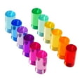 thumbnail image 2 of Juego de 12 bloques de construcción de arcoíris para niños, bloques cilíndricos acrílicos coloridos y lisos Diámetro 5cm, 2 of 9