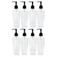thumbnail image 1 of Botellas de loción de plástico Cornucopia 235 ml con bomba, paquete de 8 unidades, transparentes, 1 of 9