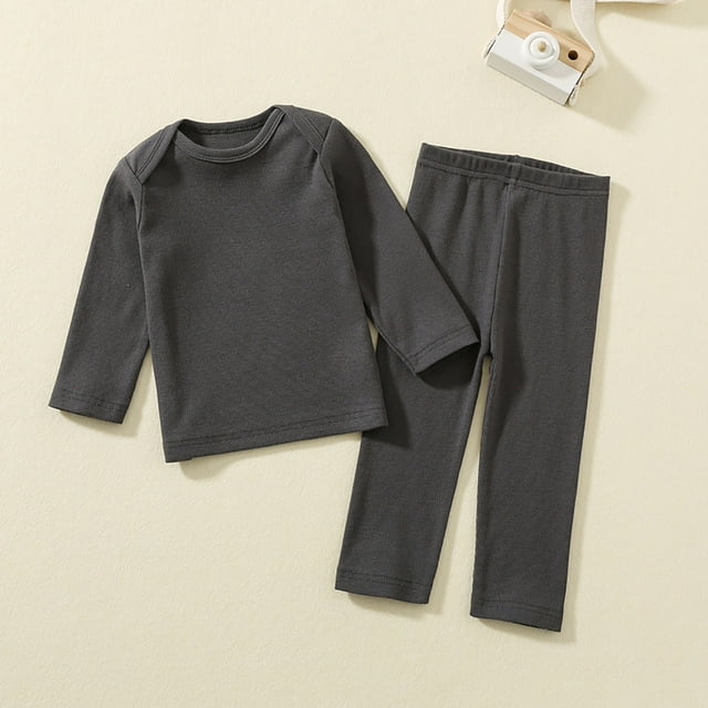 Ensemble de Pyjama pour Garçons, Haut à Manches Longues et Pantalon, Tenue de Détente Confortable pour Tout-Petits