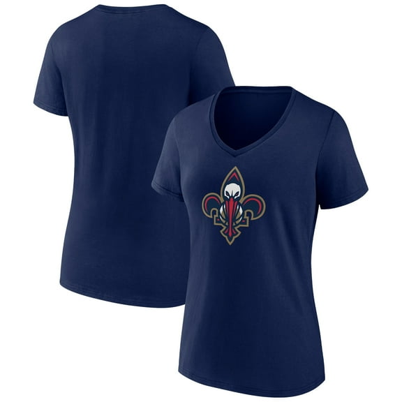 Women's Navy New Orleans Pelicans Alternate Logo V-Neck T-Shirt