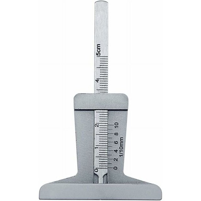 Medidor de profundidad de neumáticos, medidor de profundidad de la banda de rodadura de neumáticos 0-50 mm Acero inoxidable T