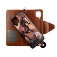 thumbnail image 3 of Case For Samsung Galaxy A12 5G Detachable Magnetic Wallet Pu Leather Cover Flap Closure Snap-on Book Style Cases Cash Pocket with Card Slots Holder Wrist Strap 2 in 1 Folio Brown Horse, 3 of 3