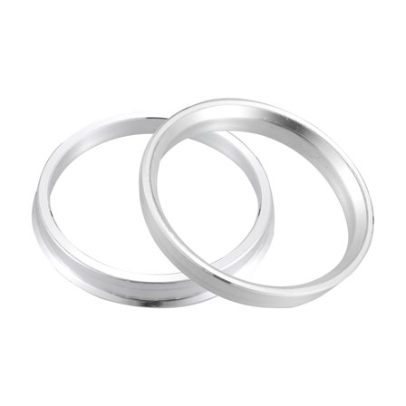 Unique Bargains 2 Pcs 67.1mm to 74.1mm Universal Car Hub Centric Rings Silver Tone