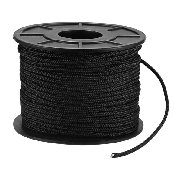Uxcell Recoil Starter Rope Pull Cord 3.5mm 50m Nylon Pull Cord for Chain Saw Black