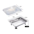 thumbnail image 2 of 1 Ensemble Réchaud Carré en Acier Inoxydable Récipient Alimentaire Plateau de Buffet Polyvalent, 2 of 4
