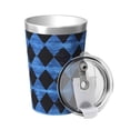 thumbnail image 3 of 12oz Conical Thermal Insulation Cup 4.9×3.2in With Straw No Odor Insulation Effect Is Good For Party Camping Picnic Travel Argyle Plaid Doderblue_2, 3 of 7
