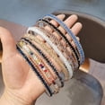 thumbnail image 4 of Nueva diadema con cuentas de cristal de tres hileras, 4 of 5