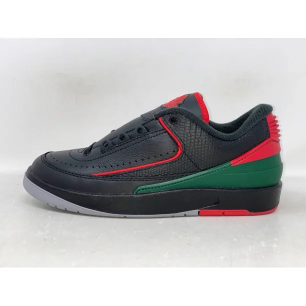 A i r-Jor-dan 2 Low Bred Black Sneakers, Size 6Y / 7.5W FJ6869-006 BNIB