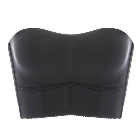

Summer Gift! MIARHB Women s Strapless Non-slip Underwear Small Chest Gathered Adjustment Type Beautiful Back Bra Side Retraction Pair Breast Bra XXL
