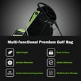 thumbnail image 4 of Costway Golf Stand Cart Bag Club w/6 Way Divider Carry Organizer Pockets Storage Green, 4 of 11