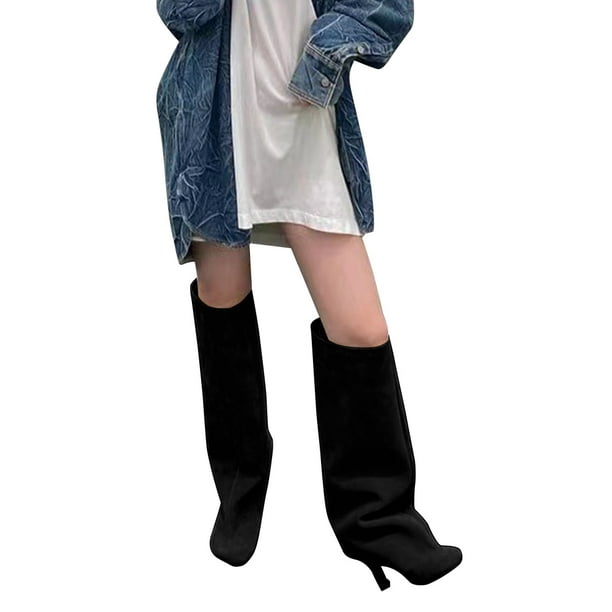 Botas Largas Ante para Mujer Hasta La Rodilla Antideslizantes