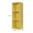 thumbnail image 4 of Mifurn 3-Tier Bookshelf Open Shelf Bookcase, Yellow, 4 of 12