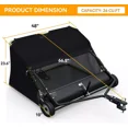 thumbnail image 2 of Dextrus 48" Tow Behind Lawn Sweeper Leaf Collector Sweeper for Lawn Grass Sweeper Hopper Garden, 2 of 8