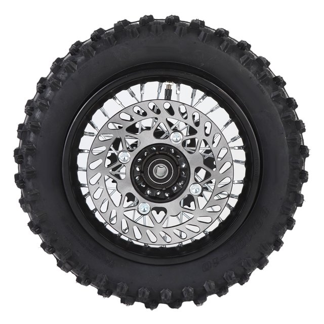 10 Inch Rear Wheel Rim Tire Assembly, Enhanced Traction 80/100-10 Rear Wheel Rim Tire for Dirt Bikes
