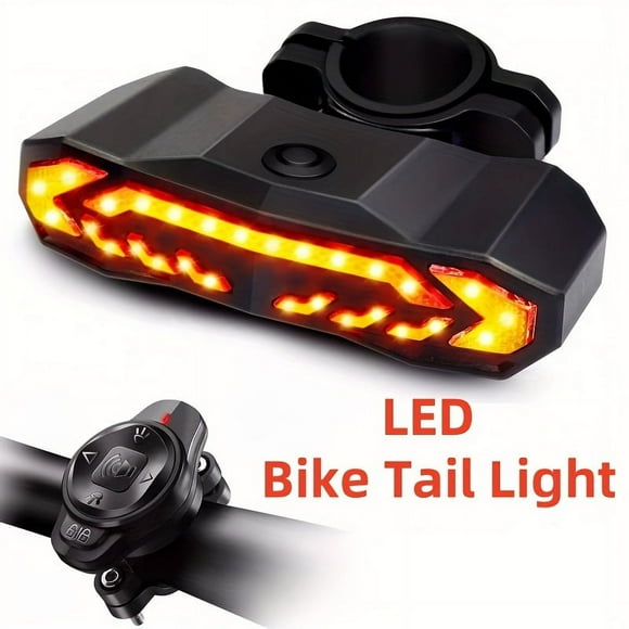 SUTENGDA USB Rechargeable LED Bike Tail Light Set Remote Turn Signals Brake Bicycle Alarm