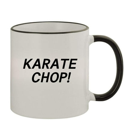 

Karate Chop! - 11oz Colored Rim and Handle Coffee Mug Black