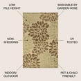 thumbnail image 3 of JONATHAN Y SANTA MONICA 6' Round Area Rug, Zinnia Floral Textured Weave - Sage/Brown, SMB110A-6R, 3 of 4