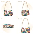 thumbnail image 7 of FORMRS Womens Shoulder Bag with Chain Strap Clutch Purse Cute Tote Handbag, Purple Geometric, 7 of 7