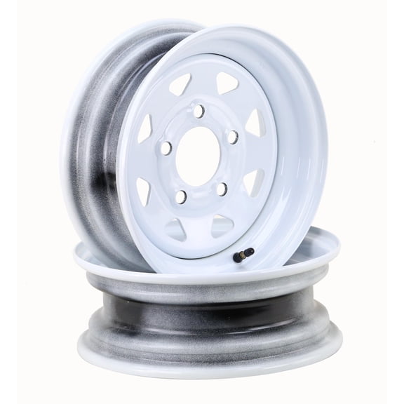 LIBRA 12 x 4 Trailer Wheel 5 Lug on 4.5" Bolt Pattern White Spoke -17002