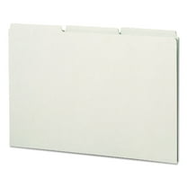 Smead Recycled Blank Top Tab File Guides, 1/3-Cut Top Tab, Blank, 8.5 x 14, Green, 50/Box (52334)