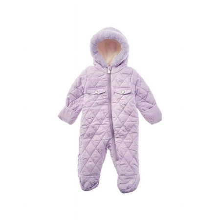 Kensie girls Star Foil Print Pram, 3/6M, Purple